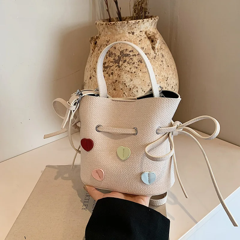 

Новая маленькая женская сумка, модная универсальная сумка через плечо, изысканная ручная сумка-ведро