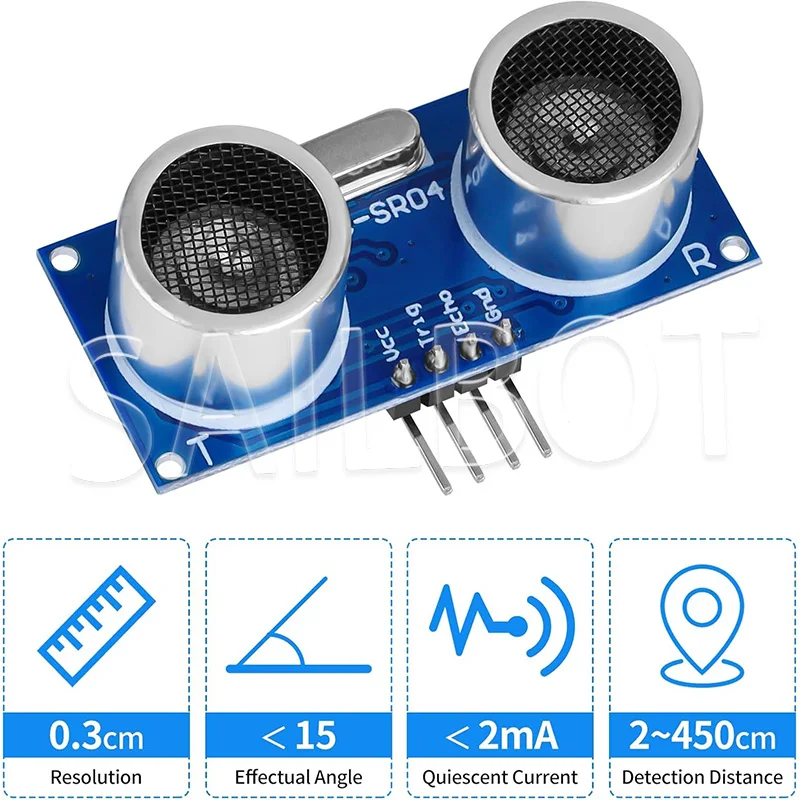 1-10 قطعة HC-SR04 مستشعر بالموجات فوق الصوتية HCSR04 إلى كاشف الموجات العالمية تتراوح وحدة HC SR04 مستشعر المسافة لاردوينو 3.3 فولت-5 فولت