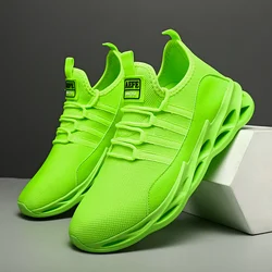 Brand Green Men's Running Sneakers Fashion Trainers Jogging Man Sport Shoes Platform Casual Sneaker Men Mesh Breathable Shoes