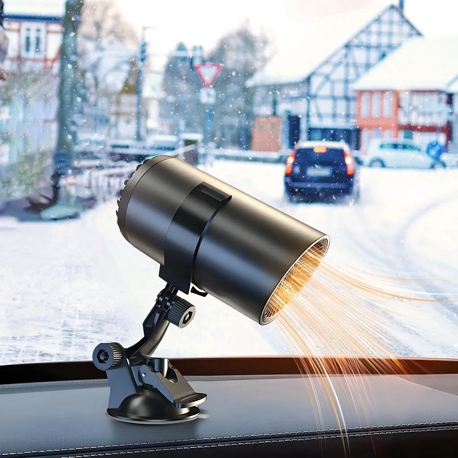 Eary Zuignap Autoverwarmer Draagbare 12 V/24 V 150 W Voorruit Ontdooien Defogger voor Voertuig 2 in 1 Verwarming & Koeling 360 Ontdooier