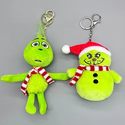 Christmas Grinch Character Pendant Decoration, Christmas Green Haired Plush Toy Pendant, Creative Decorative Gift Ornaments