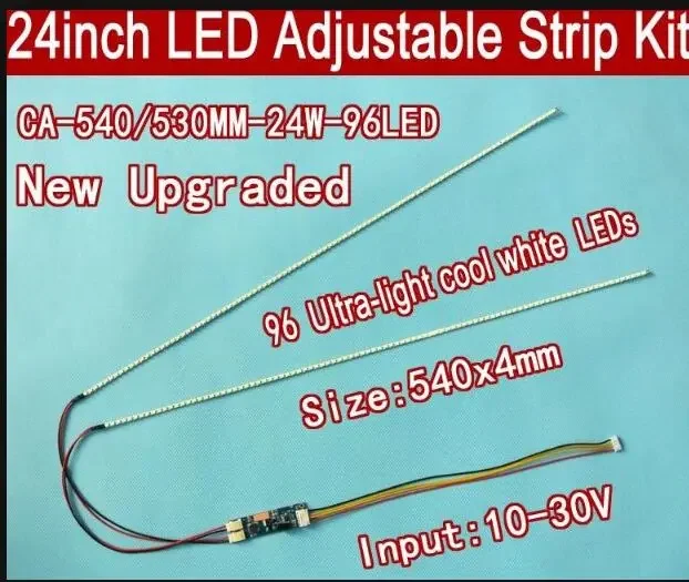 

5pcs 24'' 540mm Adjustable brightness led backlight strip kit,Update 24inch-wide LCD CCFL panel