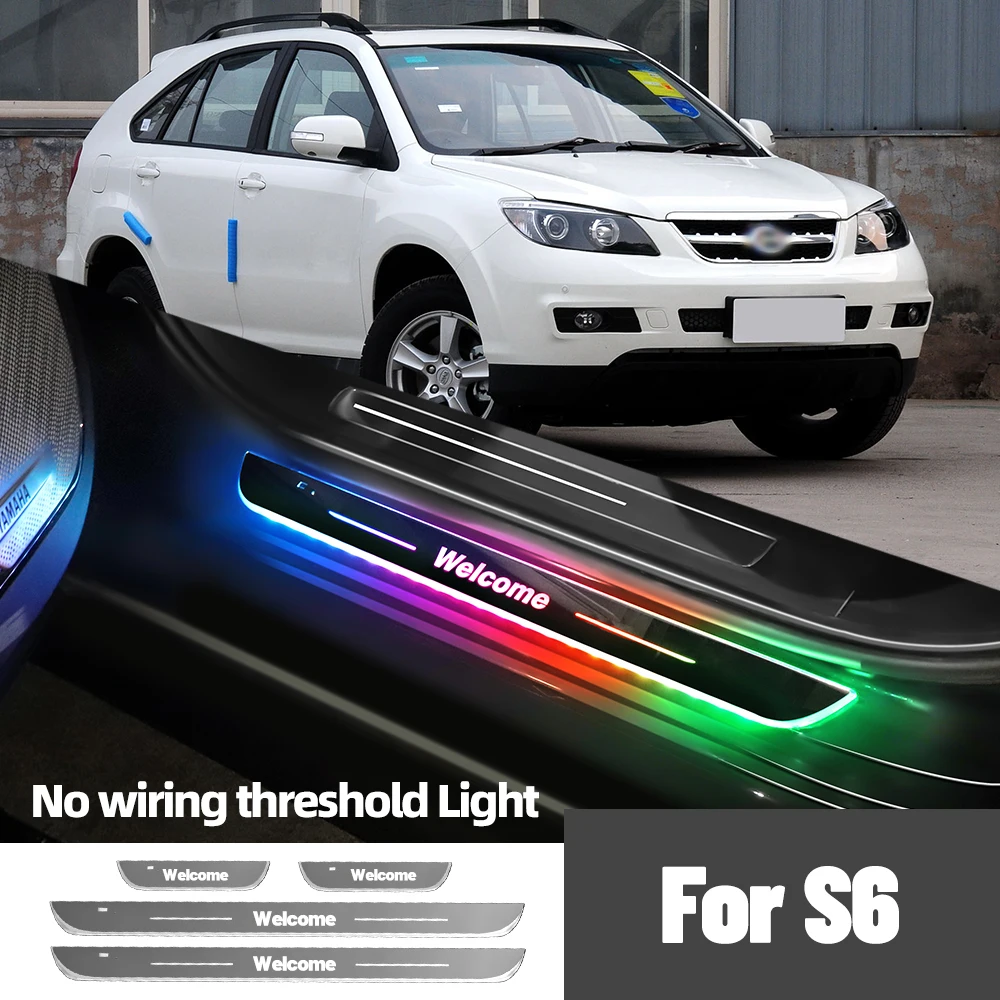 

For BYD S6 2011-2016 2012 2013 2014 2015 Car Door Sill Light Customized Logo LED Welcome Threshold Pedal Lamp Accessories