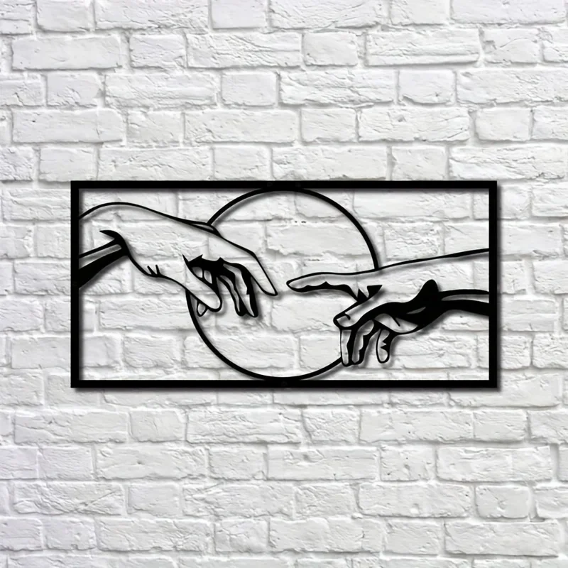 Cifbuy moderne schwarze Metall wand kunst minimalist ische abstrakte dekorative hängende Wand kunst für Haus, Schlafzimmer, Bad und Büro dekor