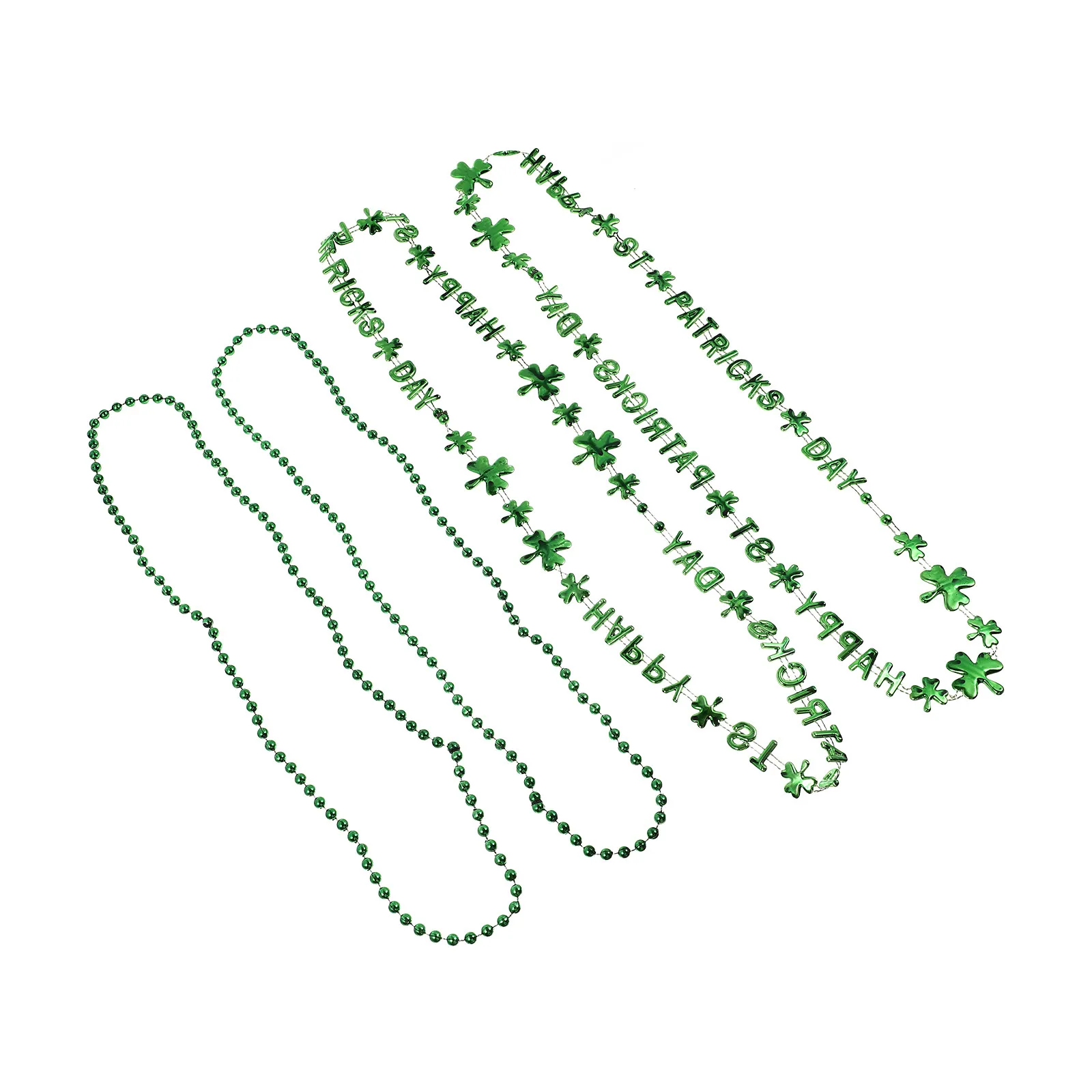 4 Pcs Festival Necklace Party Paddys Day Accessories Jewelry St.patricks Necklaces Patty's