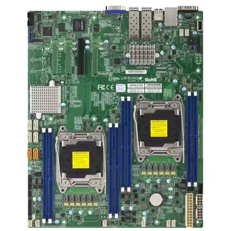 For Supermicro X10DRD-LTP Motherboard LGA2011-3  / 2* E5-2699V4 22C/44T 145W CPU Processor  / 4*32GB = 128GB RAM DDR4-2400mhz Me