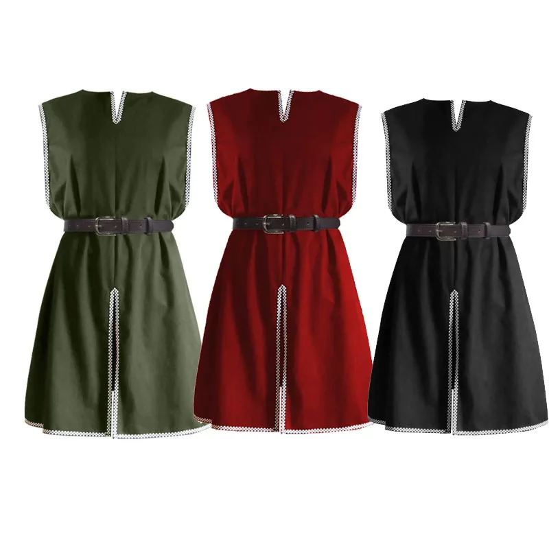 

Мужская средневековая туника, топ без рукавов, костюм викингов, норманских воинов, костюм джинна, наряд для ролевых игр, длинная рубашка, жилет, костюм на Хэллоуин для взрослых