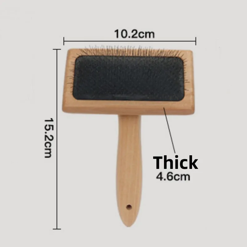 Peigne en bois pour animaux de compagnie, brosse de toilettage pour chien, massage des poils de chat, outils de livres, fournitures pour animaux de