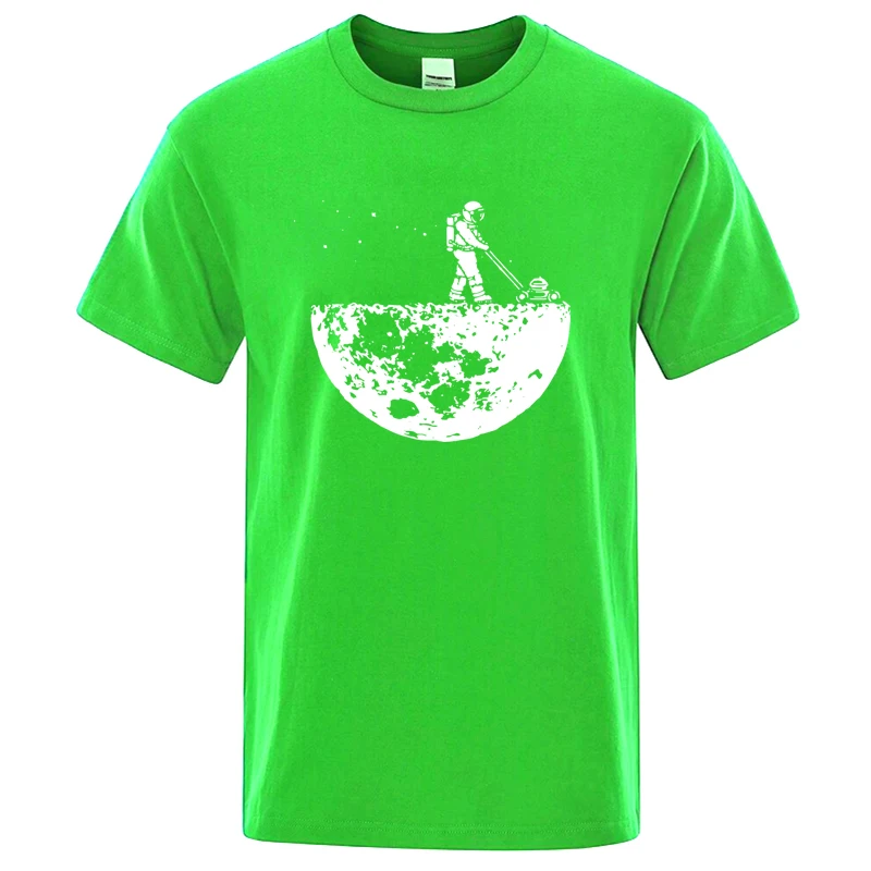 Mannen T-shirt Hoge Kwaliteit Grappige Katoenmix Lunar Cleaner Printing Casual Cool Losse O-hals Mannelijke voor MenT-shirt Hip Hop Tees