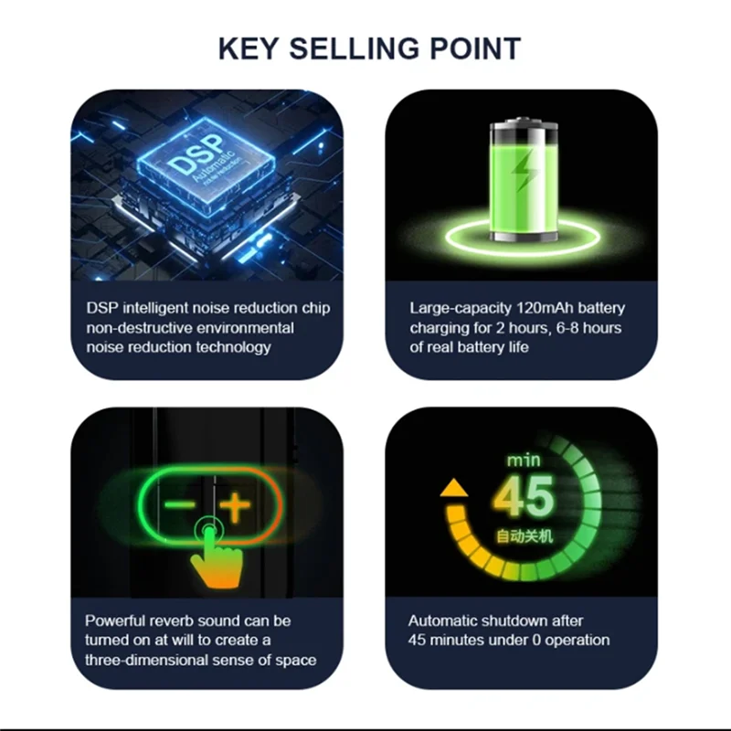 2.4G Wireless Head-Mounted Microphone Little Bee Teacher Amplifier Audio Microphone Condenser Headset-A Durable