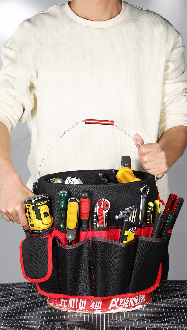 Bucket Organizer Pouch Storage Bag Multi Pocket Gardening Tool Bag Garden Tool Pouch Hand Tool Bag Planting Props Basket