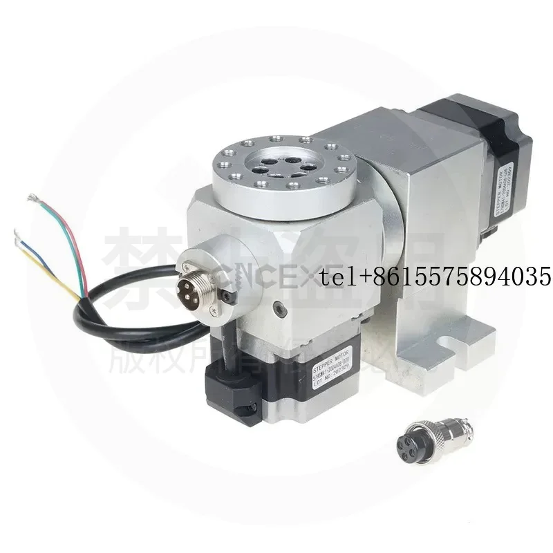 hot Numerical control machine tool rotary indexing head fifth axis indexing disc 14-50 harmonic gearbox with 57 stepper motor