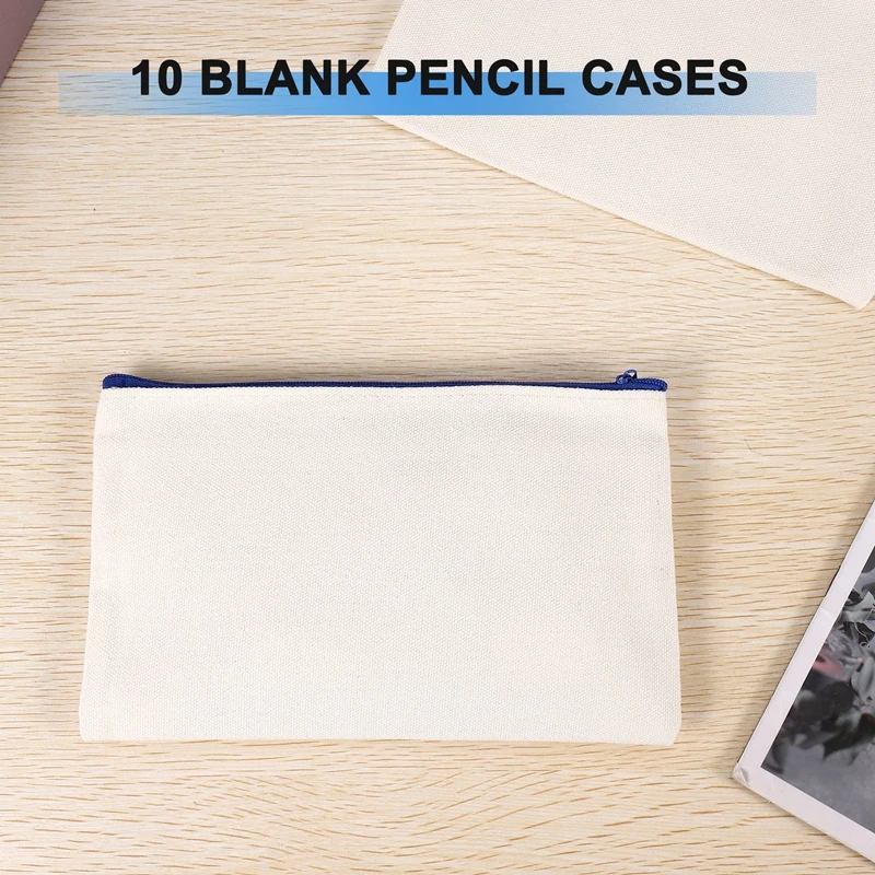 10 قطعة أكياس ماكياج قماش قماش سستة الحقيبة أكياس مقلمة DIY بها بنفسك أكياس الحرفية للسفر DIY بها بنفسك الحرفية المدرسة الملونة سستة