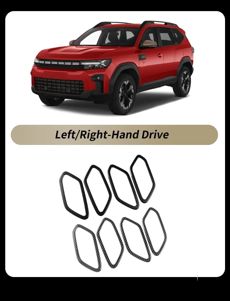 Innenraum-Türgriffrahmen für Dacia Duster 3 Bigster Sandero Jogger 2018-2027 Dekoration Schutz-Innenausstattung – Detail 4