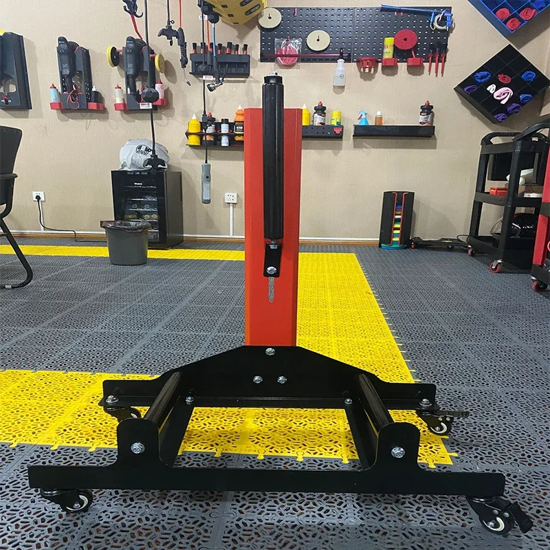 Car Detailing Rolling Wheel Stand 360° Tire & Wheel Detailing System Automotive Cleaning Equipment Rim&Tire Cleaner Stand
