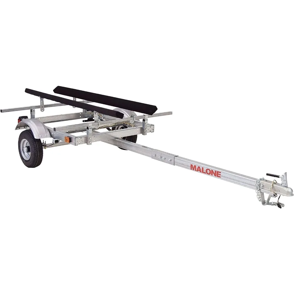 1 Kayak Trailer with 1 Bunk Kayak Carrier | 14' / 400 lbs Capacity | Fully Submersible | Marine Grade G