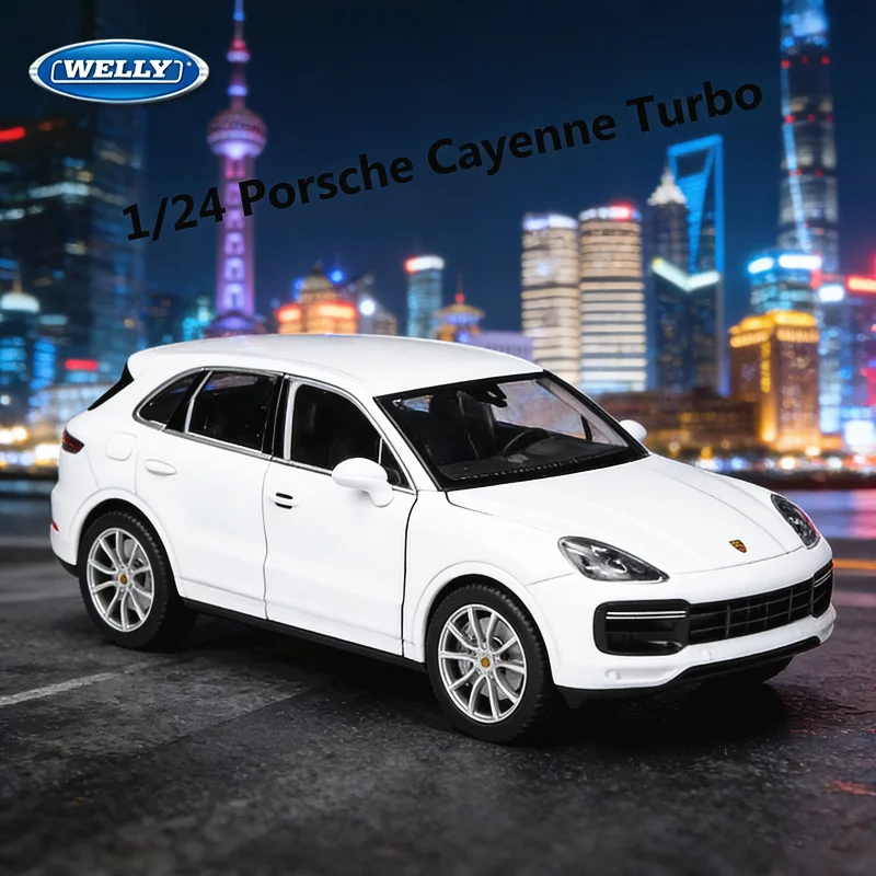 

WELLY 1:24 Porsche Cayenne Turbo SUV Alloy Car Model Diecasts Metal Off-road Vehicles Car Model Simulation Collection Kids Gifts