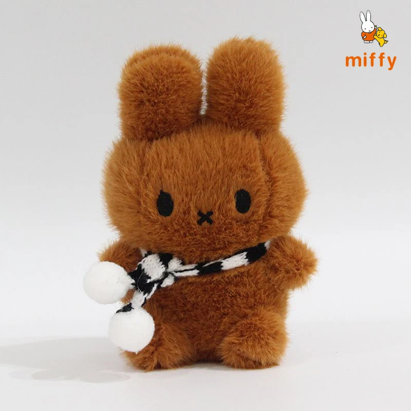 Kawaii Miffy Plüschpuppe, mehrere Stile, kreativer gestreifter Schal, flauschiger Stofftier-Rucksack, kuschelige Anime-Accessoires, perfektes Geschenk