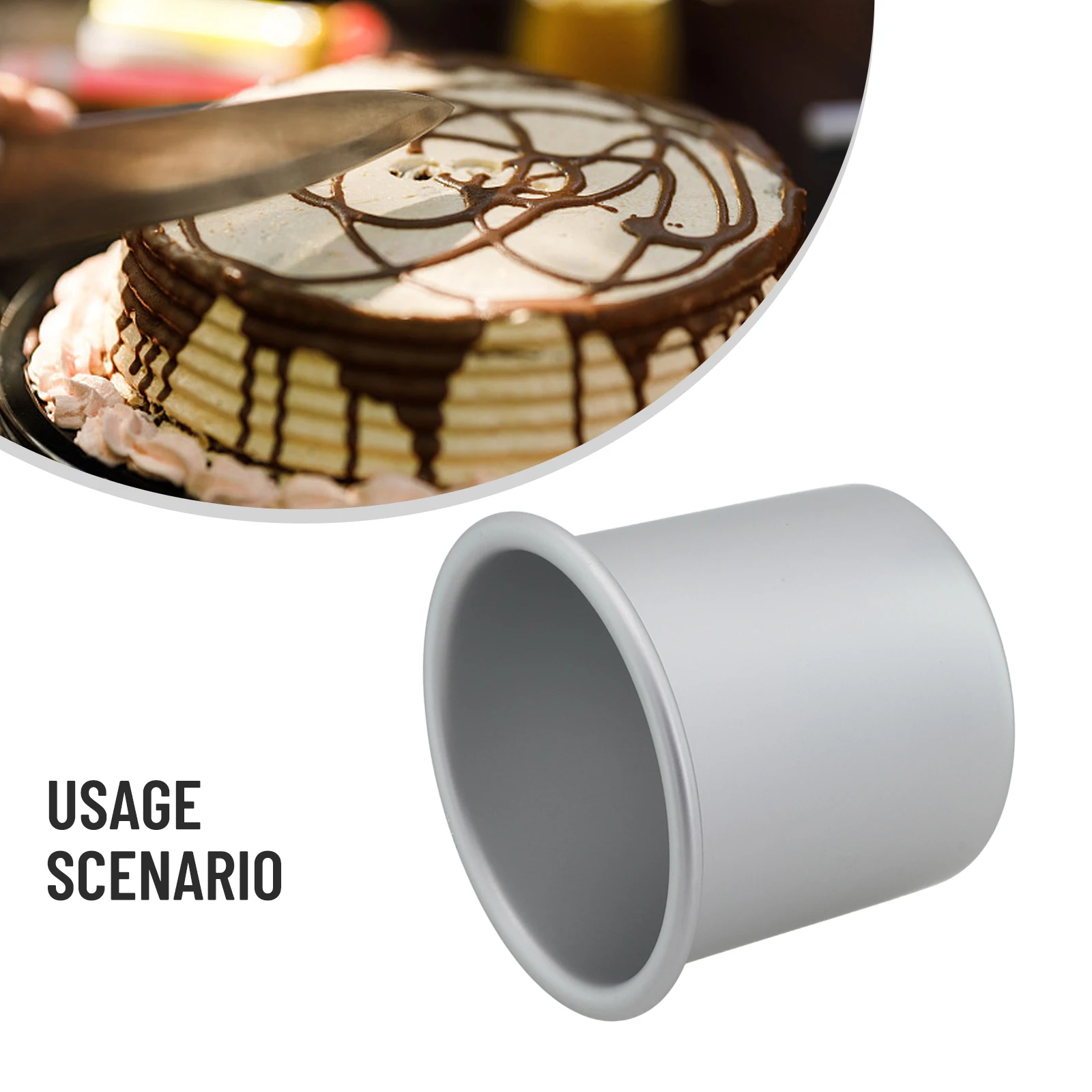 

Straight Body Heightened Movable Bottom Model Household 4~8 Inch Chiffon Cake Model Round Mousse Tall Cake Non-Stick Steel Bake