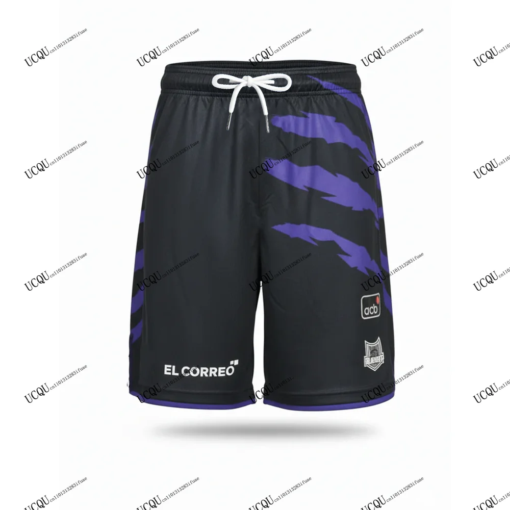 بلباو سلة 2025-26 الدوري خمر جديد وصول شورت كرة السلة اسبانيا ثلاثية الأبعاد طباعة المنزل بعيدا رياضي نمط غير رسمي الكبار للجنسين