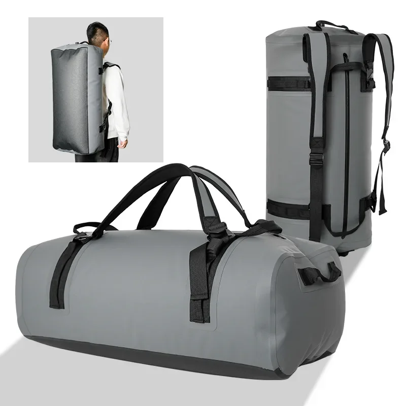 

Large capacity outdoor airtight waterproof TPU luggage bag portable shoulder zipper mountaineering diving bag