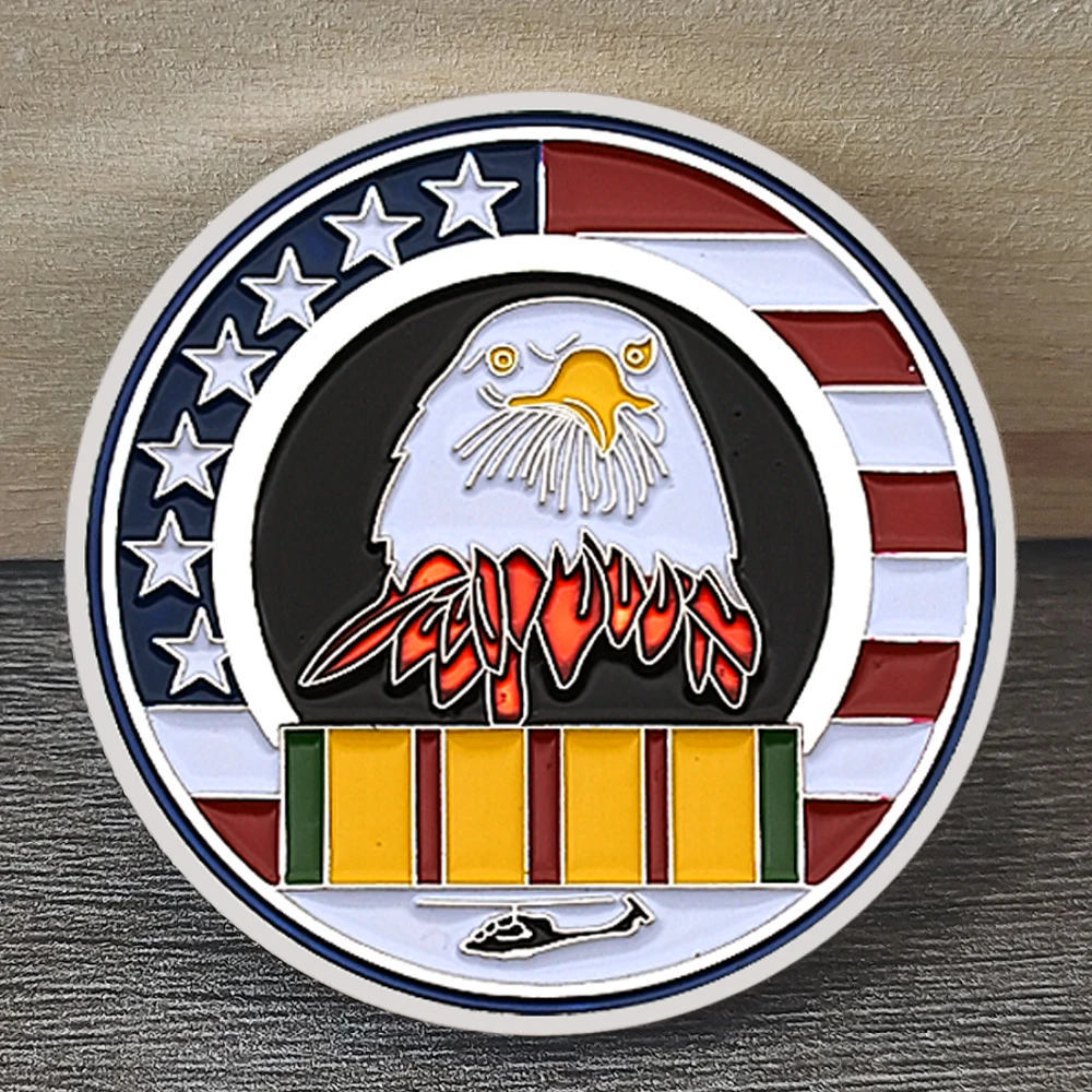

US Thank You Soldier May You Never Walk Alone Again Bald Eagle Commemorative Coin Collectibles Souvenir Military Challenge Coin