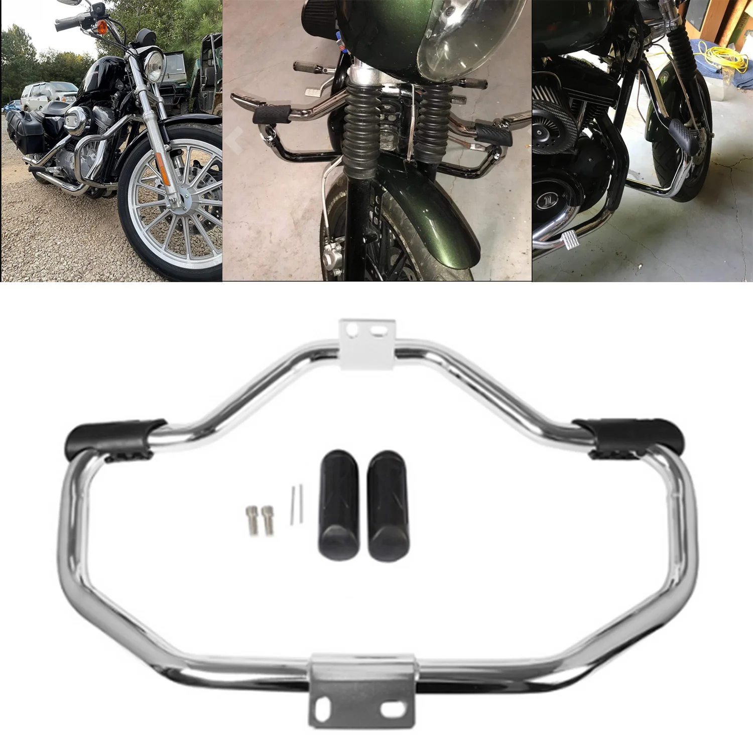 

Chrome Motorcycle Engine Guard Highway Crash Bar For Harley Sportster 1200 883 XL 48 72 XL1200 XL883N 2004-2021 2009 2013 2019