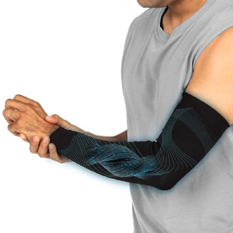 

Pain Relieving Arm and Elbow Compression Sleeve for Men and Women with Arm/Elbow Pain, Arthritis, Tennis Elbow, Muscle Pain