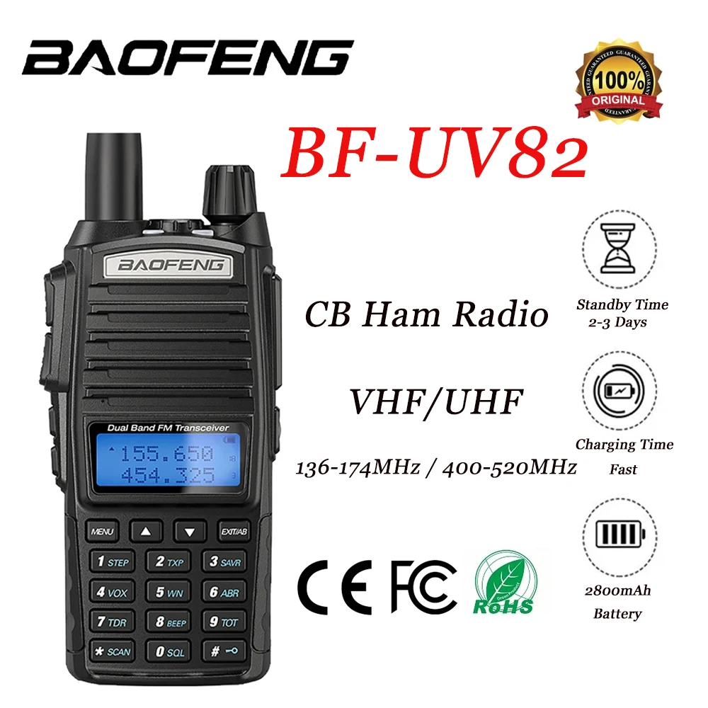 

baofeng UV82 camping long range walkie talkie Wireless set radios walki communication radio transceiver ptt Two-way intercom