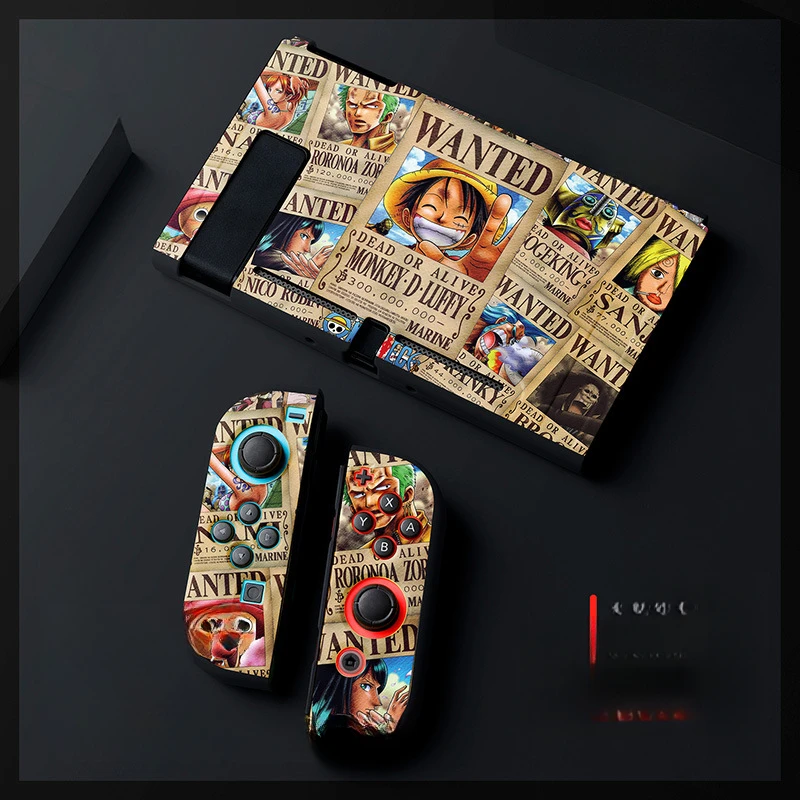 One Piece Cartoon Protective Case for Switch OLED Anime Control Joy-Con Chopper Luffy Zoro Matte TPU Split Non-Slip Soft Shell - view 3