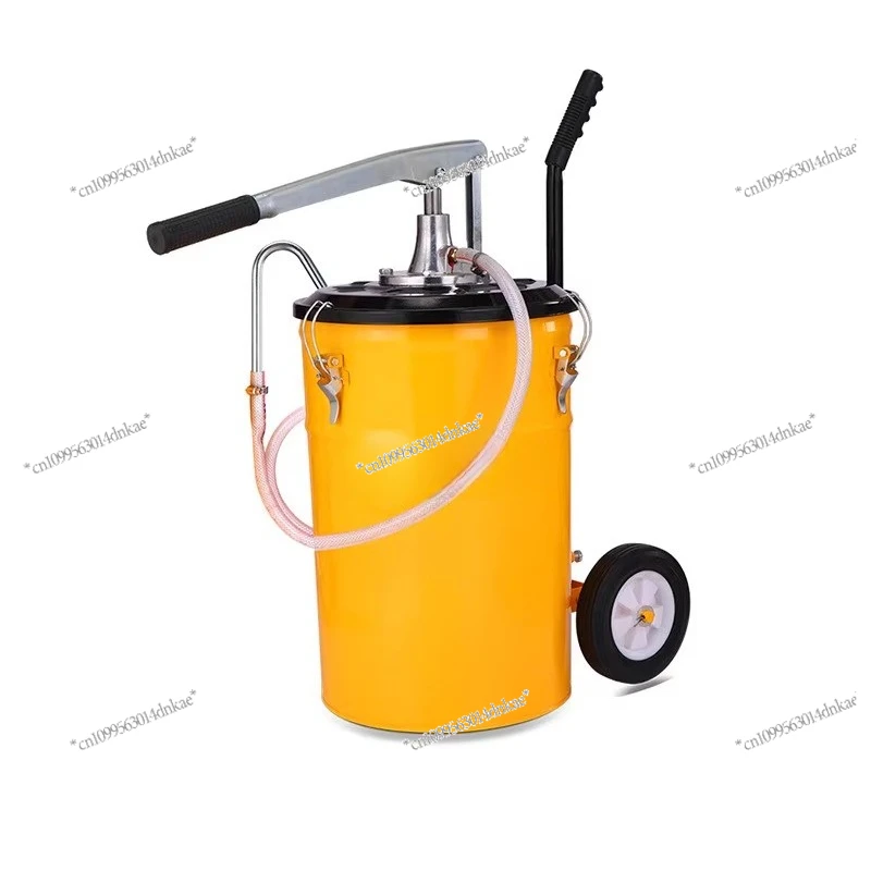 Logo Map Customized Manual Butter Machine with Wheels High Pressure Oiler Foot Type Butter Hand Pressure Pumping Machine
