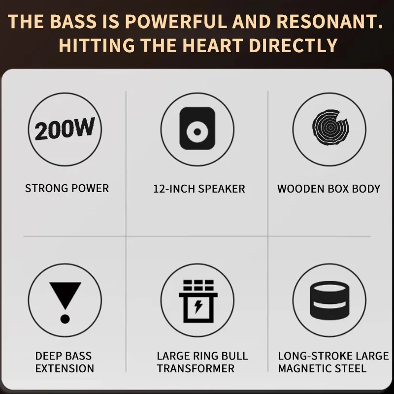 

12-дюймовый активный сабвуфер для домашнего кинотеатра, мощный басовый динамик для диджеев, с усилителем класса D для вечеринок, 220В