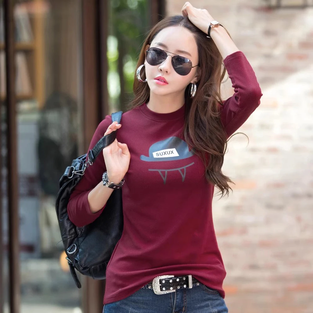 Korean version long sleeved T-shirt for women\'s spring/summer new fashion light luxury embroidery casual oversized slim fit top