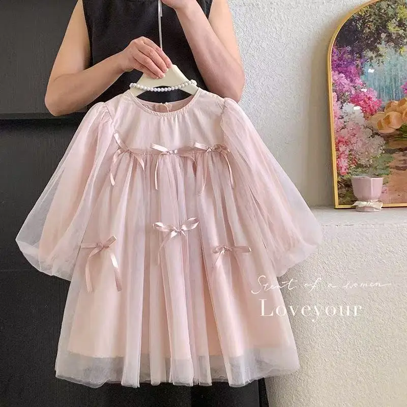 

Girls' Dress Children's New Style Girls' Spring and Summer Korean Princess Dress Baby Girl's Stylish Dress