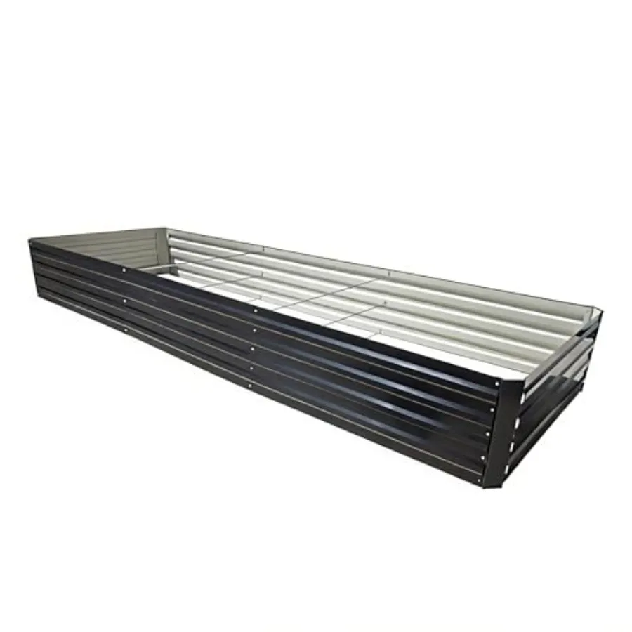 

12.3 * 4 * 1.5FT Galvanized Raised Garden Bed Horticultural Planting Box Large DIY Planting Boxes Large Metal Flowerpot Steel K