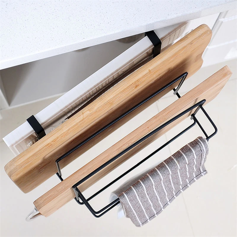 Kitchen Organizer For Chopping Board Wall Mounted Kitchen Storage And Organization Rack For Towel Cutting Board Holder Shelf