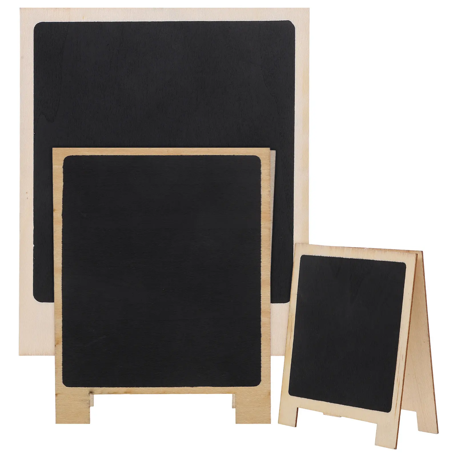 3Pcs Mini Chalkboard Sign Wooden Easel Desk Decor Erasable Reusable Message Board for Wedding Table Number Cafe Restaurant Party