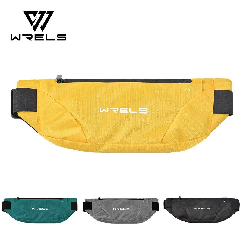 WRELS Invisible Waist Belt Bag Lightweight Breathable Elastic Running Phone Bag Foldable Gym Waist Belt Bag Portable Cycling Bag