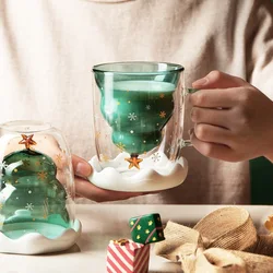Christmas Supply Wish Cup Cartoon Double Layer Cup Cute Gift Water Cup Glass