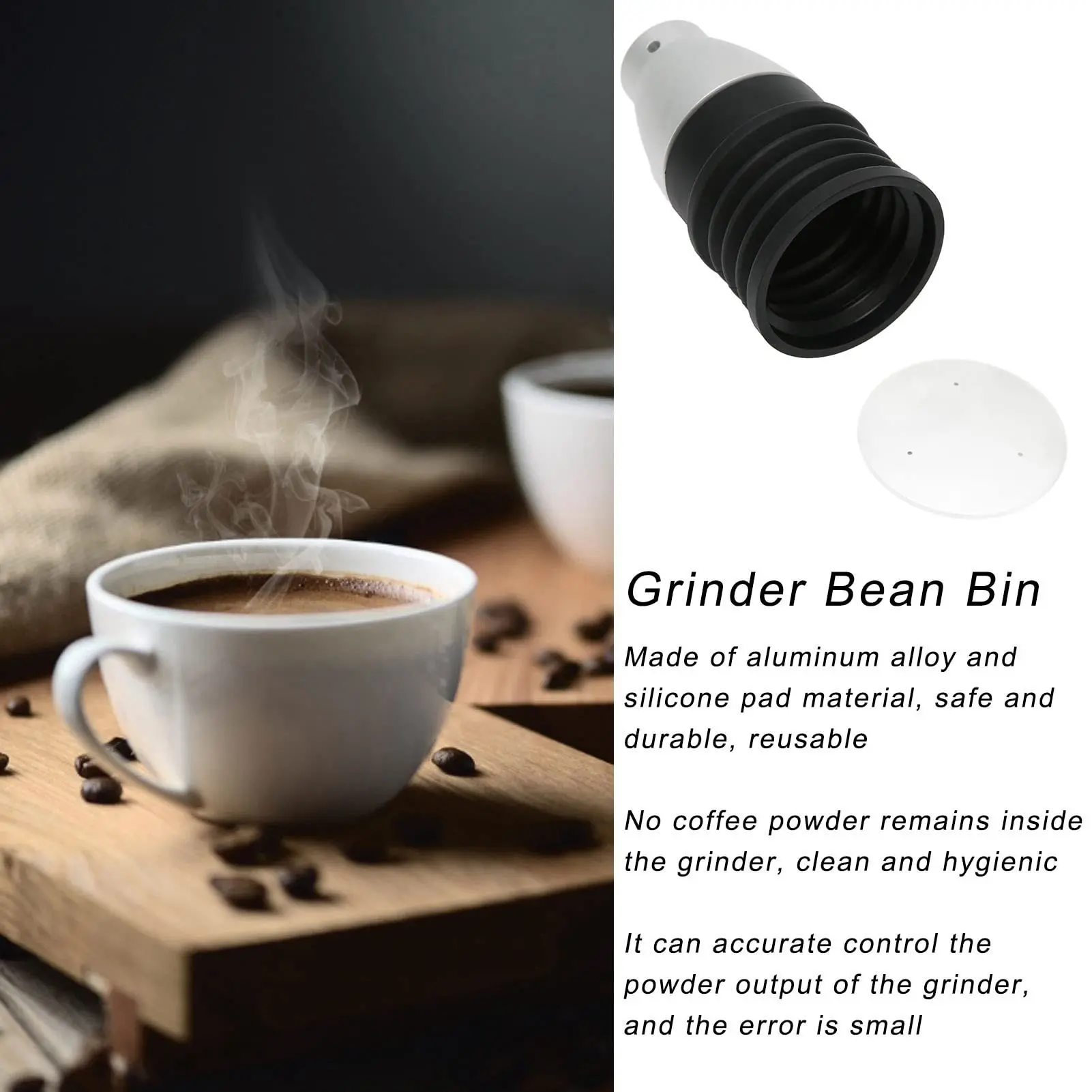 CAFEMASY Coffee Beans Blowing Bean Bin Single Dose Hopper Coffee Grinder Cleaning Tool For Eureka Mignon