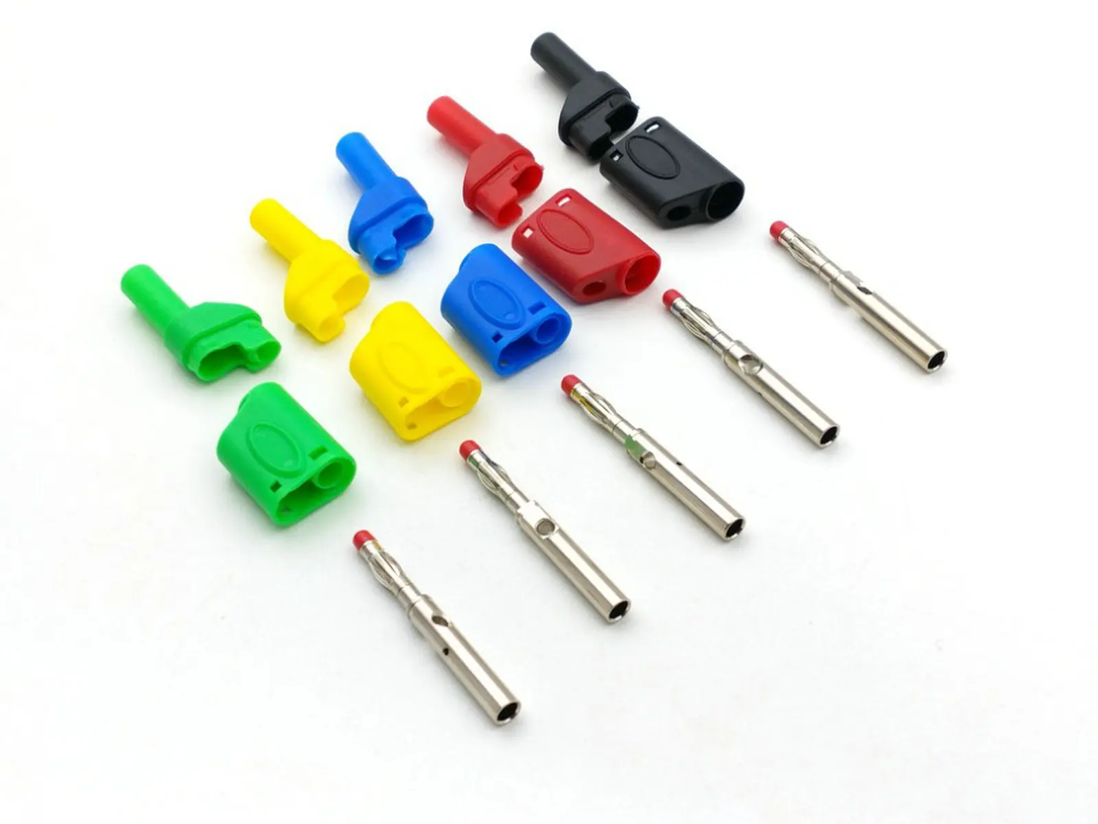 100pcs Seal Insulated Safety protection 4mm Banana Plug 5 Colors