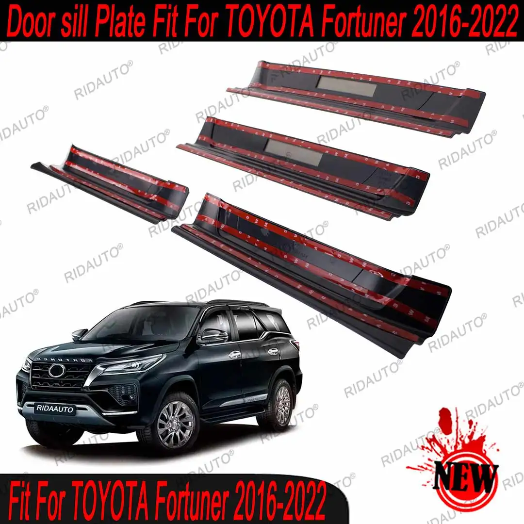 Striscia di soglia per Pickup per auto per TOYOTA FORTUNER 2016 2019 2022 accessori per adesivi per pedali con protezione per davanzale della porta