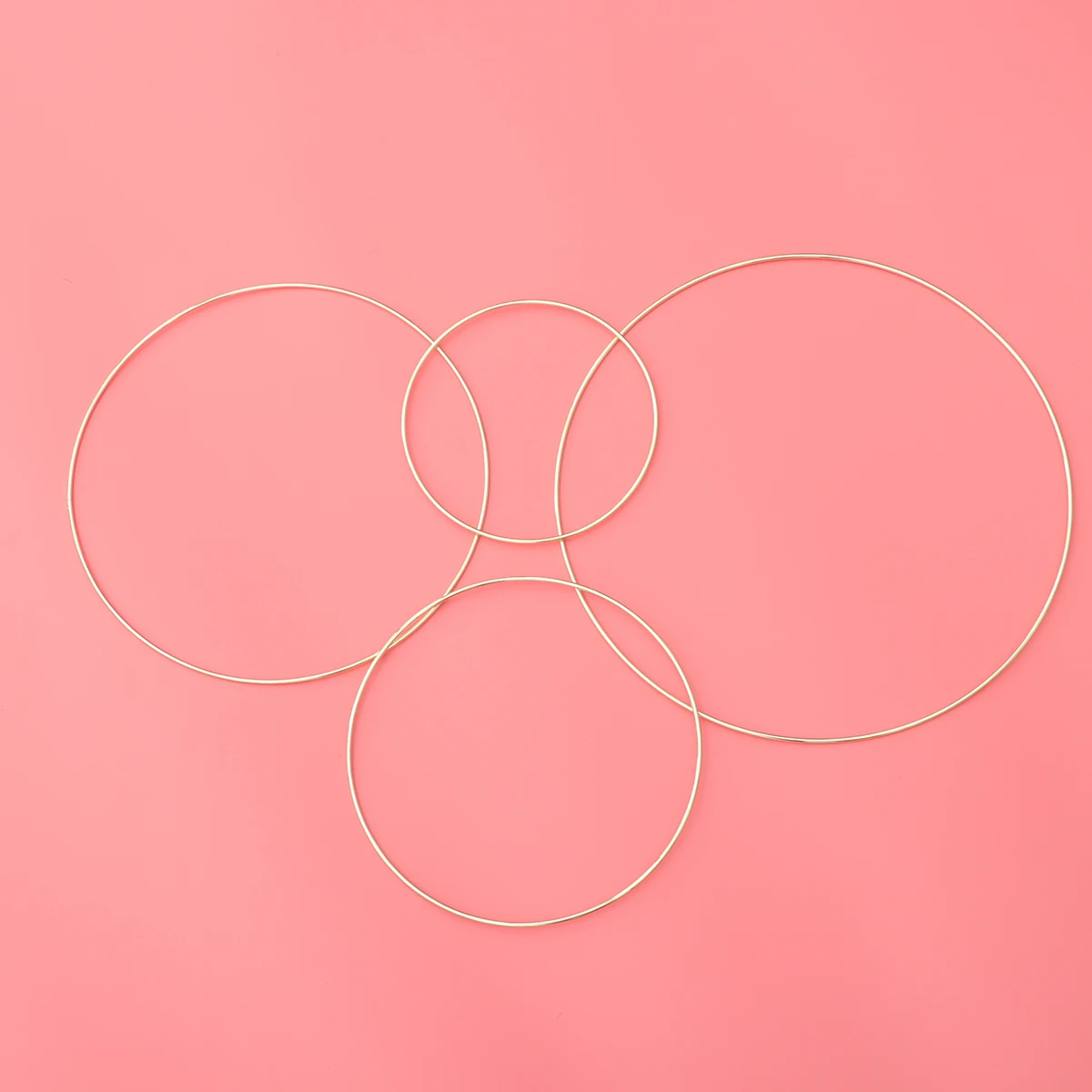 

4Pcs Metal Dreamcatcher Ring 15Cm 20Cm 25Cm 30Cm DIY Craft Hoop for Home Decor Mandala Art Handmade Accessories