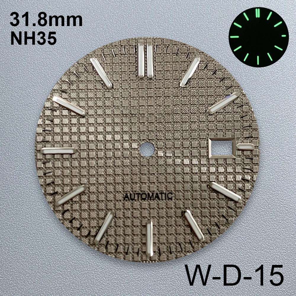 Cadran avec Logo Oak S de 31.8mm, adapté au mouvement japonais NH35/NH36, dégradé vert lumineux, montres de qualité, accessoires modifiés