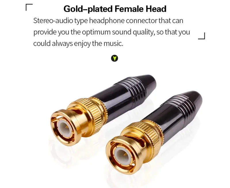 Bnc stecker q9 hd schweißen koaxialkabel stecker audio stecker für überwachungs sicherheit cctv kamera monitor system koax – Detail 3