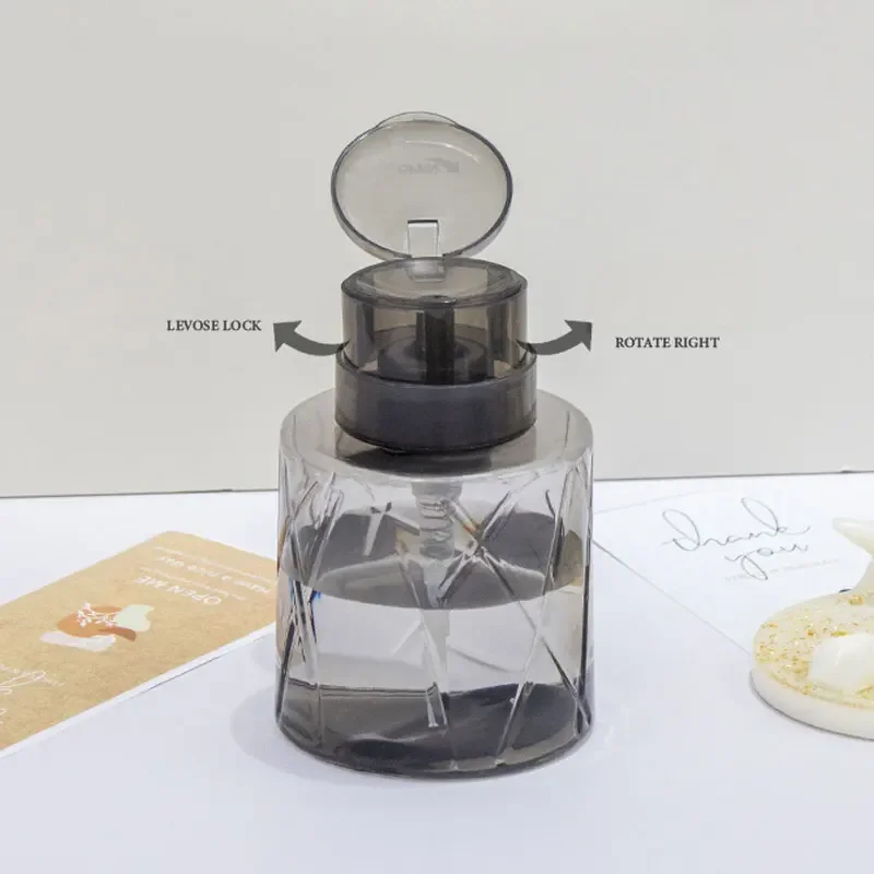 Afsluitbare lege hervulbare persfles manicure nagelreiniger make-up verwijderaar container fles pompdispenser hervulbare flessen