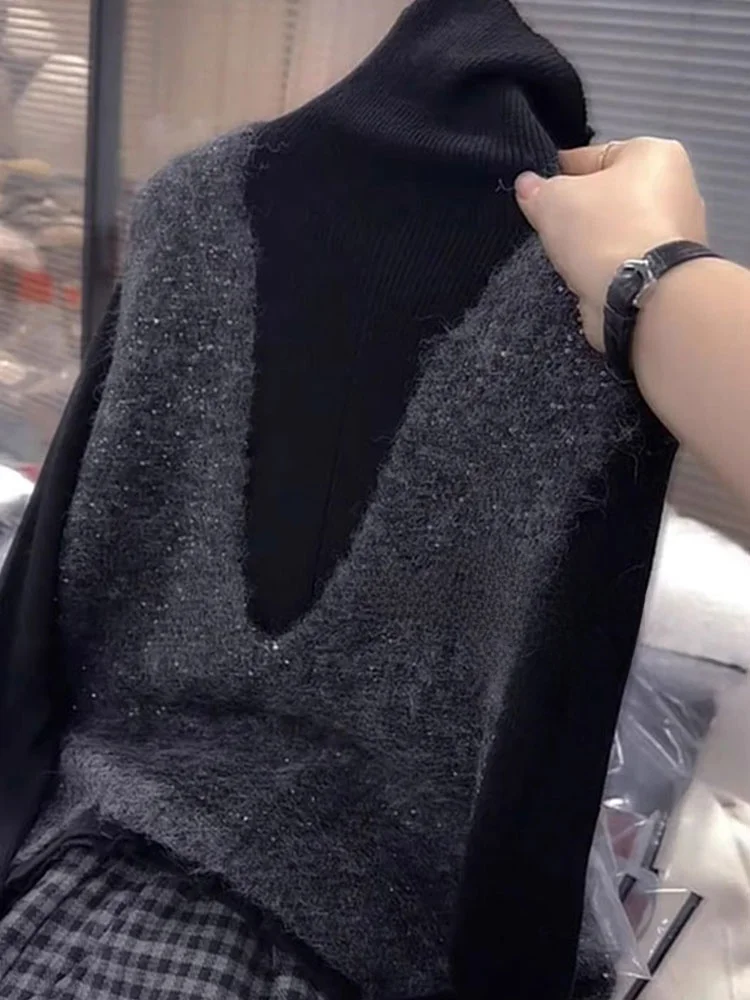 

Удобный жилет Camere с V-образным вырезом, вязаный свитер, внутренняя одежда, футболка, топ, модный осенний сезон, женский жилет