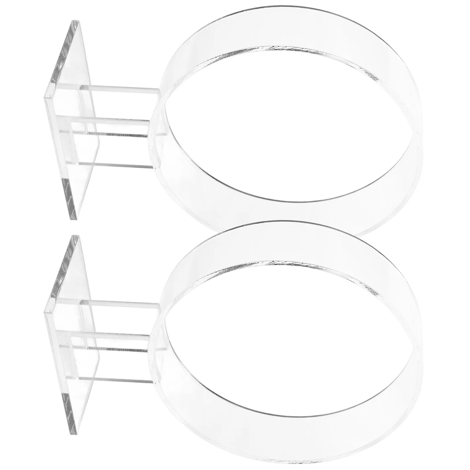 

2 Pcs Headband Display Rack Transparent Desk Holder Jewelry Stand Hairbands Organizer Countertop Dressing Table Hoops Showing