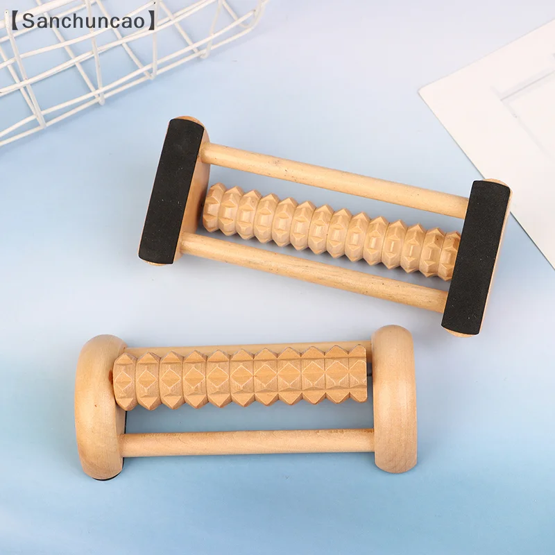 

〔San〕Foot Sole Massager Relieves Plantar Fasciitis Wooden Roller Type Solid Wood Foot Leg Massager Acupoint Ball Travel Type