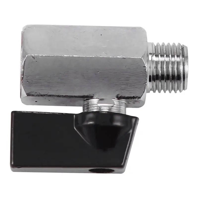 PTST 8X Chrome Brass 1/4Inch Bsp Ball Valve Threads Tap Male To Female Air Compressor Hose